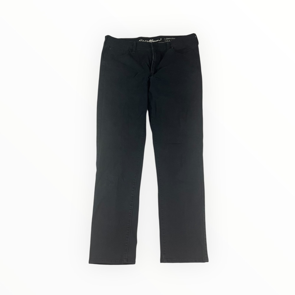 Eddie Bauer Women's Black Curvy Fit Straight Leg Jeans Size 14 - Picture 1 of 16